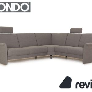 Mondo Luminara Stoff Ecksofa Grau Manuelle Funktion