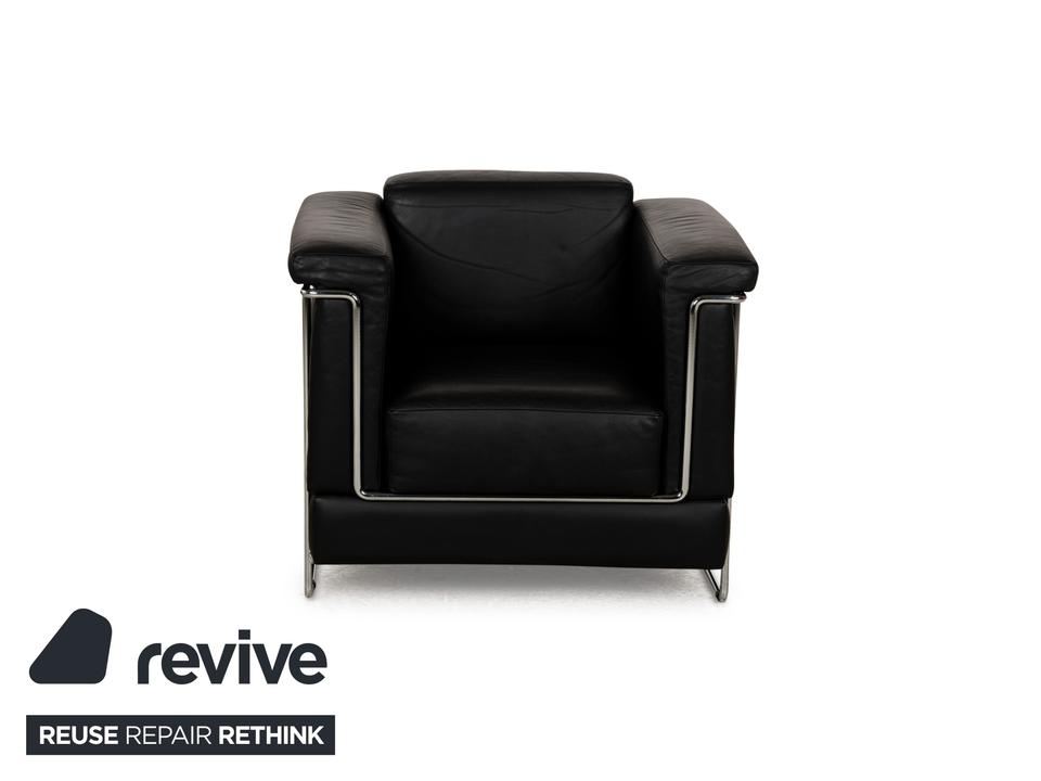 Züco Carat Leder Sessel Schwarz – Bild 11