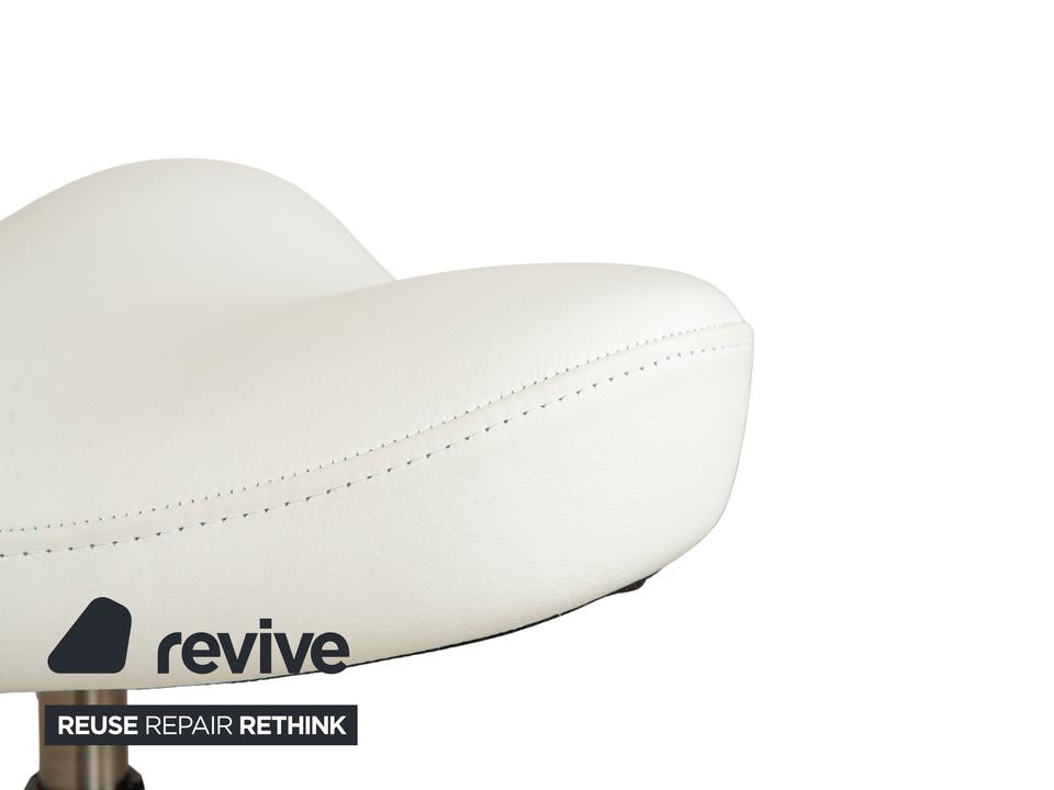 Varier Move Sitz-Steh Hocker Stuhl Leder LEA700 Weiß Basis Weiß – Bild 6