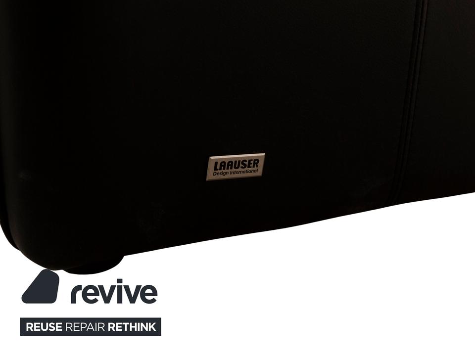 Laauser Atlanta Leder Sessel Schwarz – Bild 7