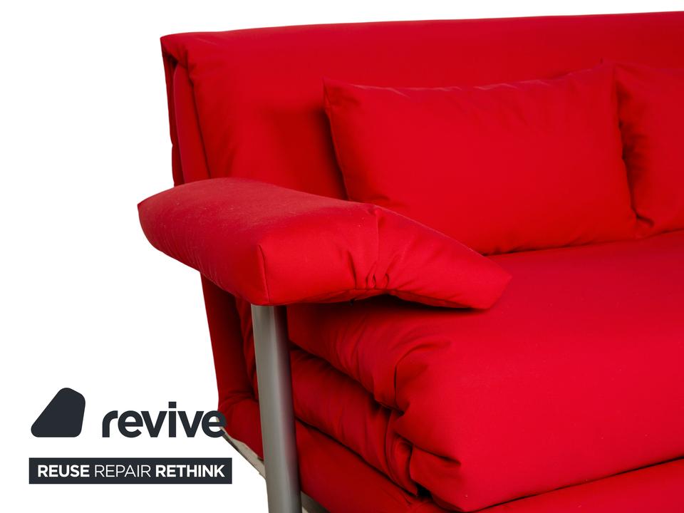 Ligne Roset Multy Stoff Dreisitzer Rot Schlaffunktion Neubezug ✨ – Bild 6