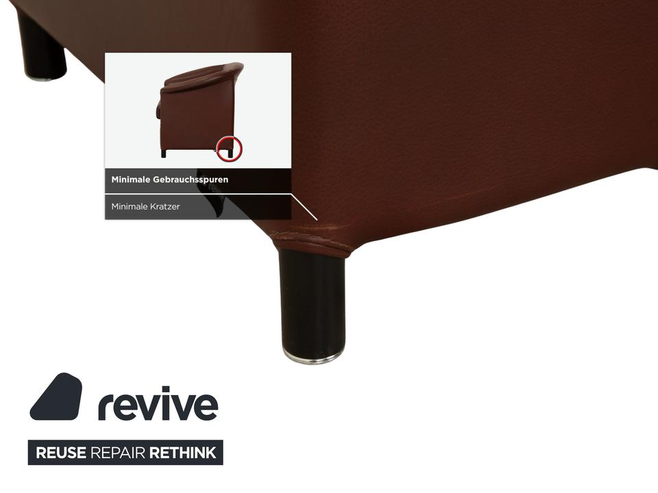 Wittmann Aura XL Leder 2x Sessel Braun Rot – Bild 11