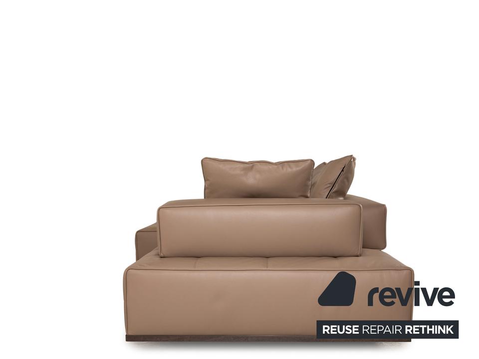 Minotti Lawrence Clan Leder Sofa Beige Ecksofa Couch – Bild 8