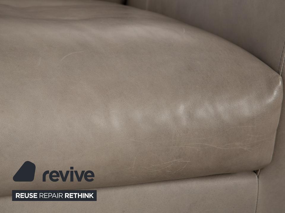 Montis Axel Leder Sessel Garnitur Grau Greige sx Sessel – Bild 3