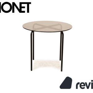 Thonet Glas Couchtisch Schwarz 70 x 70 x 60 cm
