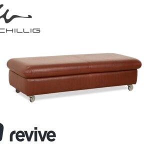 Willi Schillig Taoo Leder Hocker Braun Rot Staufach