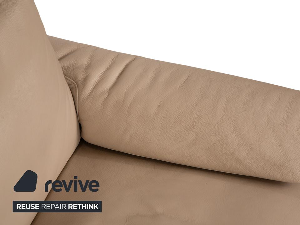 Willi Schillig Ergoline Leder Sessel Creme Beige manuelle – Bild 8