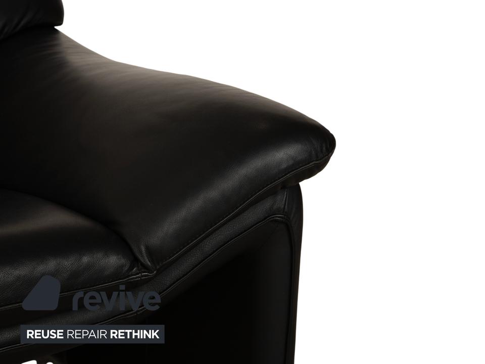 Laauser Atlanta Leder Zweisitzer Schwarz Sofa Couch – Bild 3