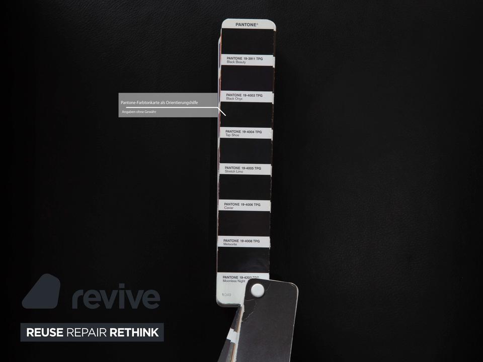 Violetta Edita Leder Sessel Schwarz Anthrazit – Bild 5