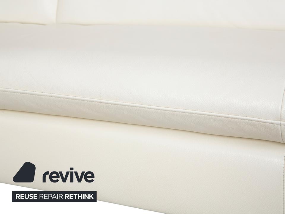 Willi Schillig Loop Leder Ecksofa Creme Sofa Couch manuelle – Bild 7