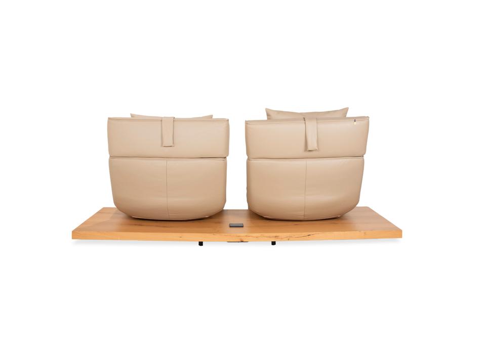 Koinor Free Motion Etino 2 Leder Holz Zweisitzer Beige – Bild 18