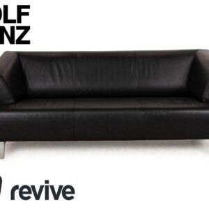 Rolf Benz 2300 Leder Dreisitzer Schwarz Sofa Couch ✨