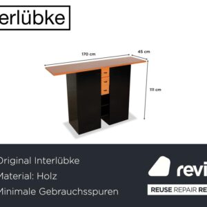 Interlübke Holz Sideboard Schwarz Braun Highboard