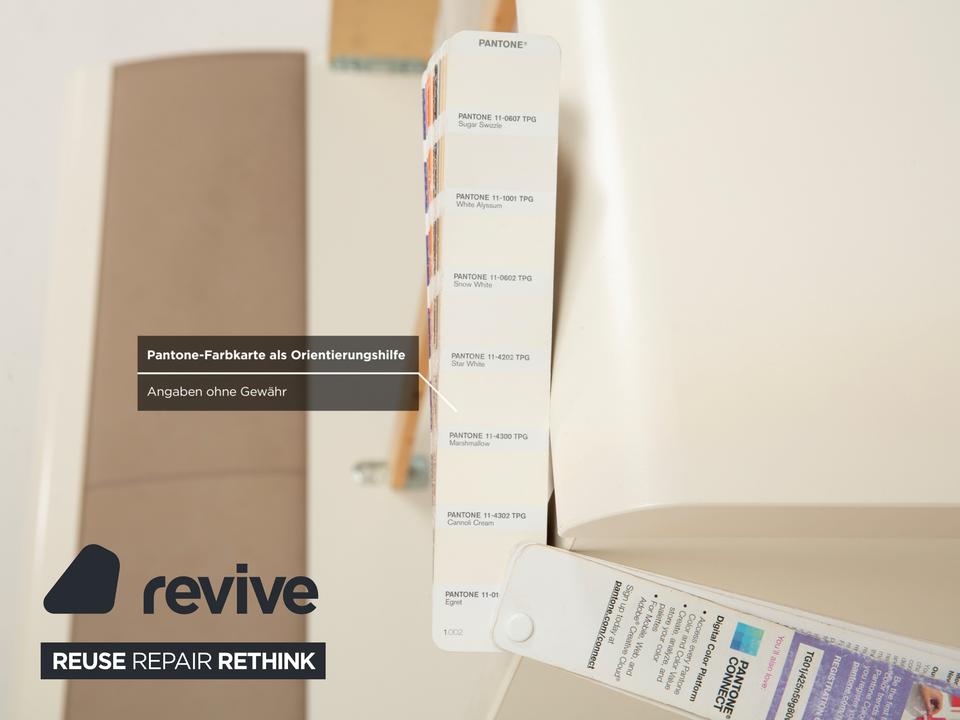 Musterring Holz Leder Bett Beige – Bild 8