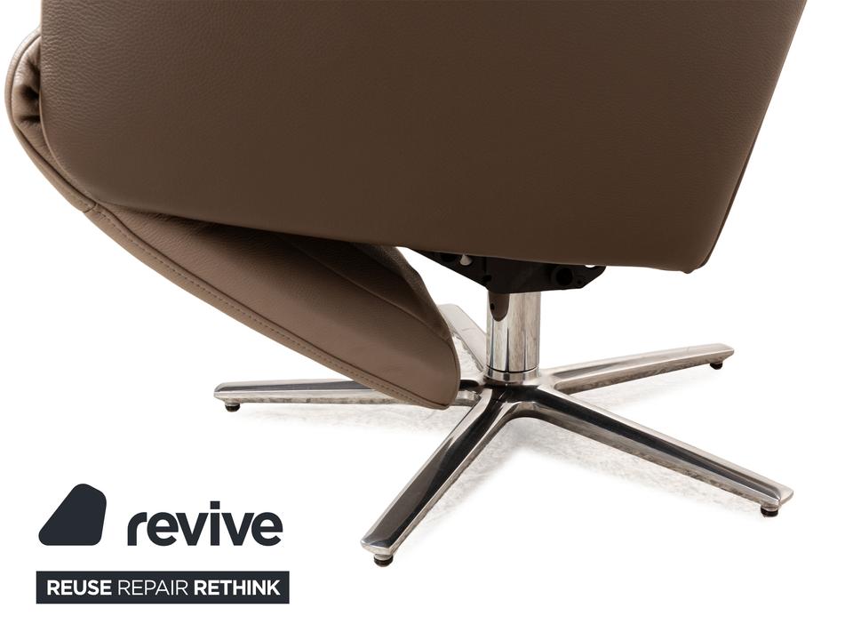 FSM Cleo (FM 0330) Leder Sessel Taupe Grau Braun Relaxsessel – Bild 4