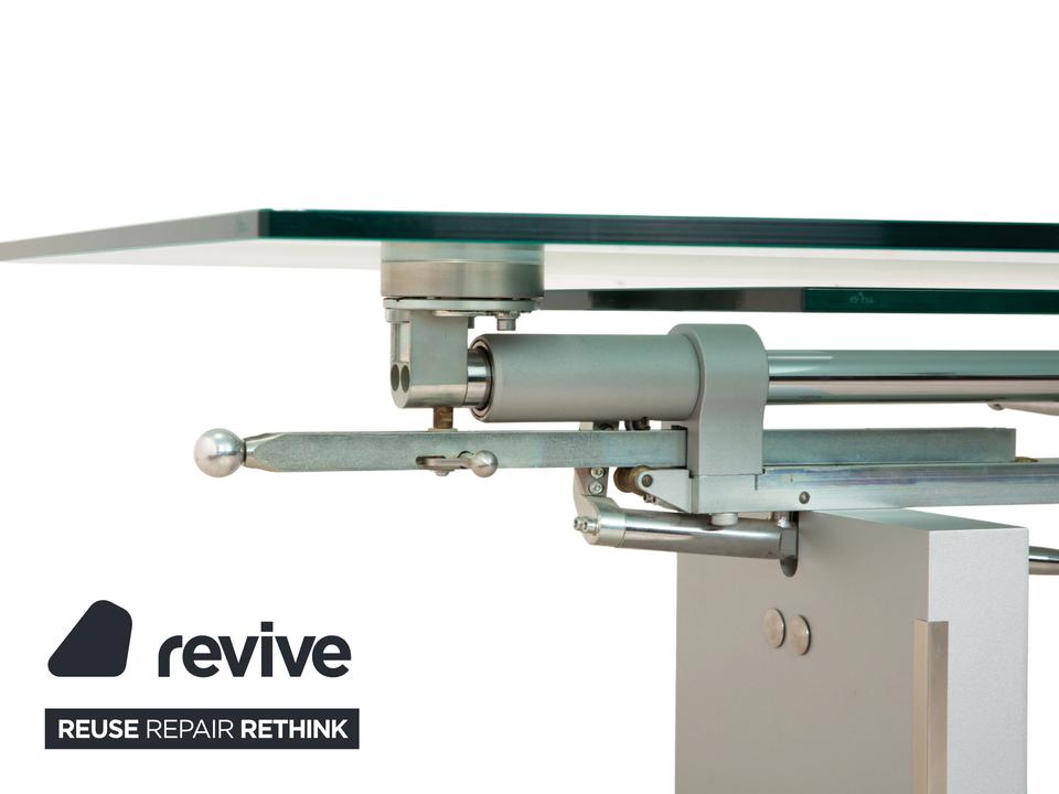 Ronald Schmitt K5000 Glas Esstisch Silber Chrom manuelle Funktion – Bild 7