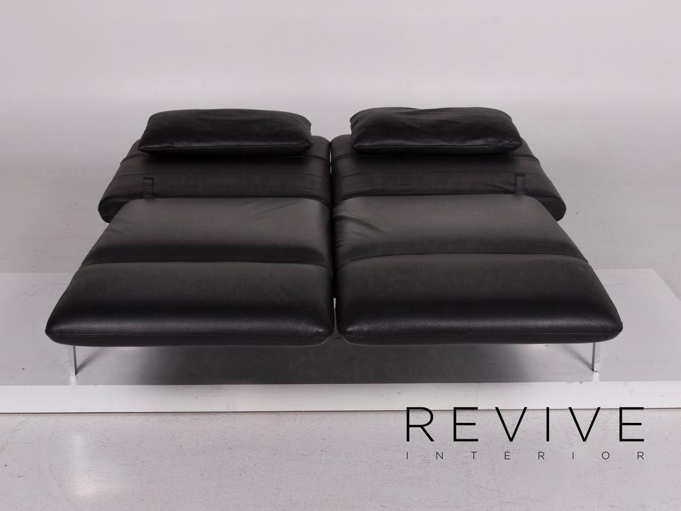 Brühl Roro Medium Leder Sofa Schwarz Zweisitzer Couch inkl. ✨ – Bild 6