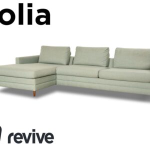Bolia Scandinavia Stoff Ecksofa Grün Türkis Grau Recamiere Links