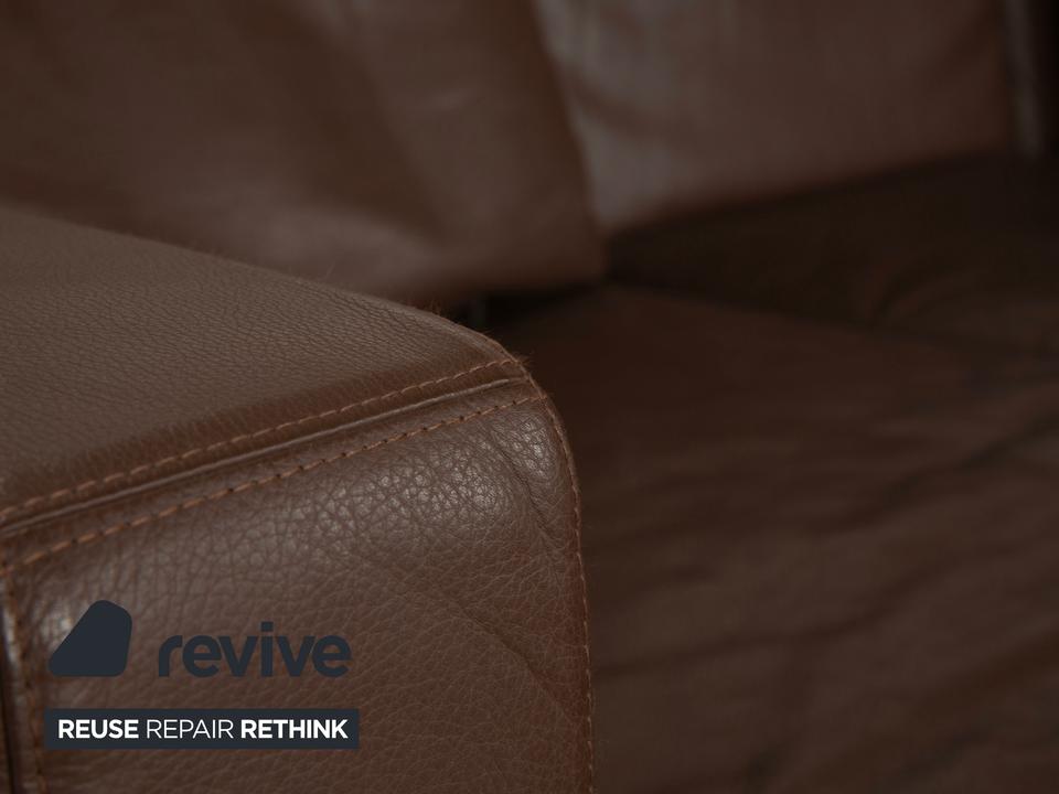 Brühl Moule Leder Ecksofa Braun Récamière links Sofa Couch – Bild 5