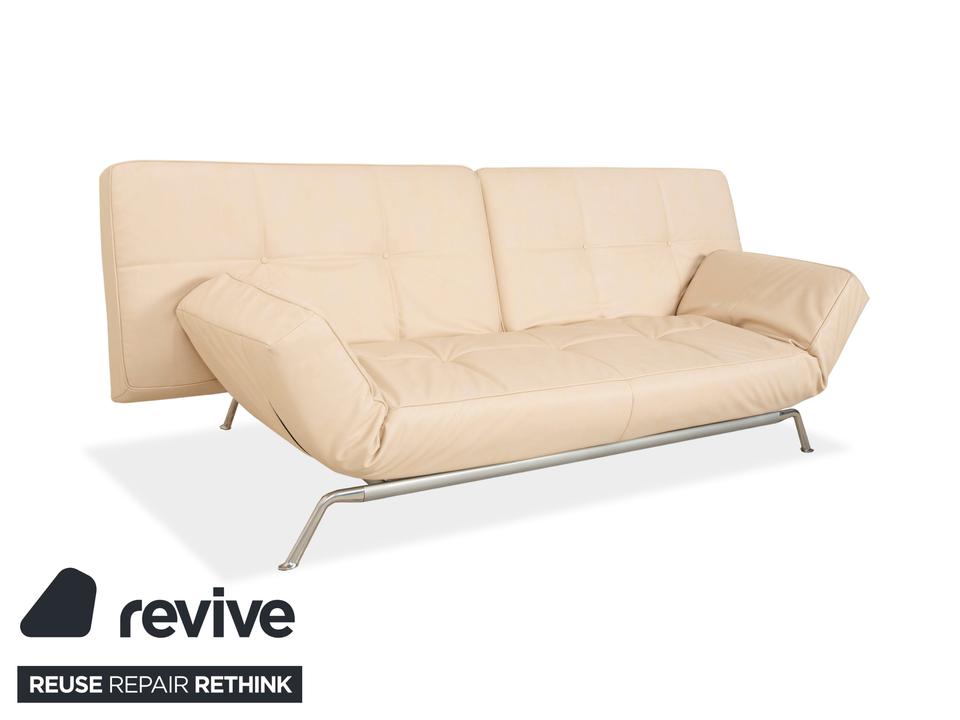 Ligne Roset Smala Dreisitzer Creme Beige veganes Leder manuelle – Bild 3