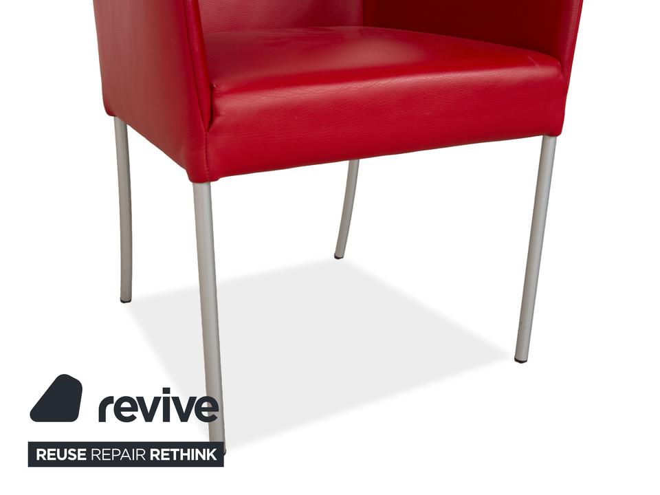 bert plantagie ARC-E Leder Stuhl Rot Esszimmer – Bild 4