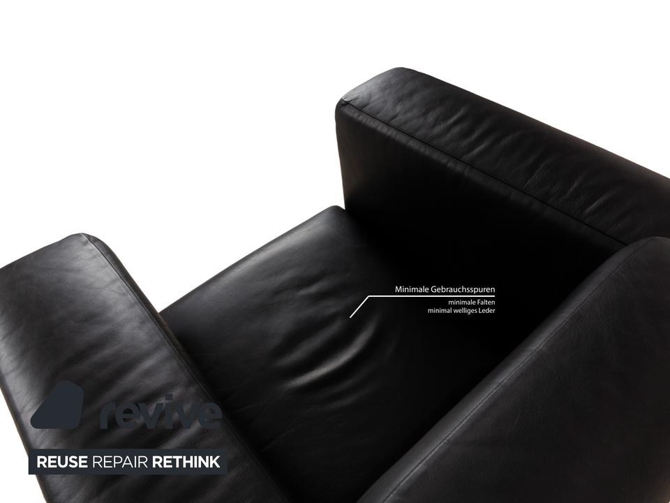 Züco Carat Leder Sessel Schwarz – Bild 6