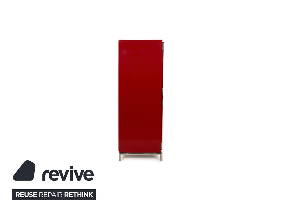 B&B Italia Holz Sideboard Rot Hochglanz 4 Türen Metallfüße – Bild 12