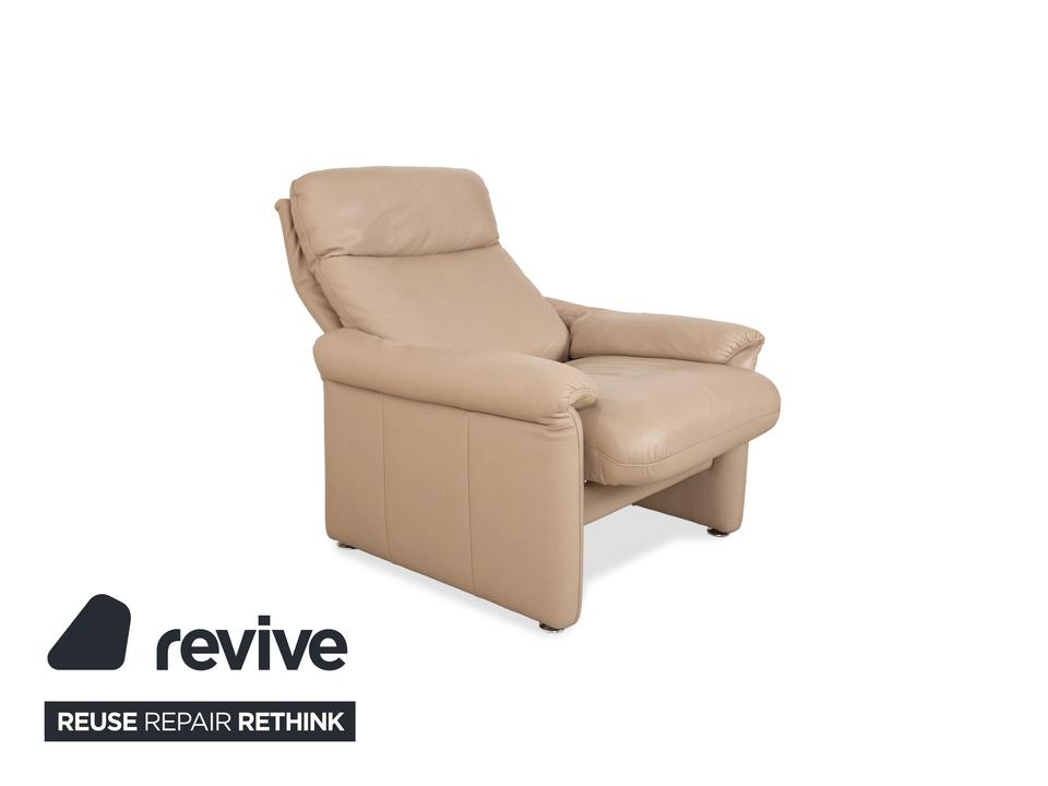 Willi Schillig Ergoline Leder Sessel Creme Beige manuelle – Bild 5