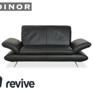 Koinor Rossini Leder Zweisitzer Dunkelgrau manuelle Funktion