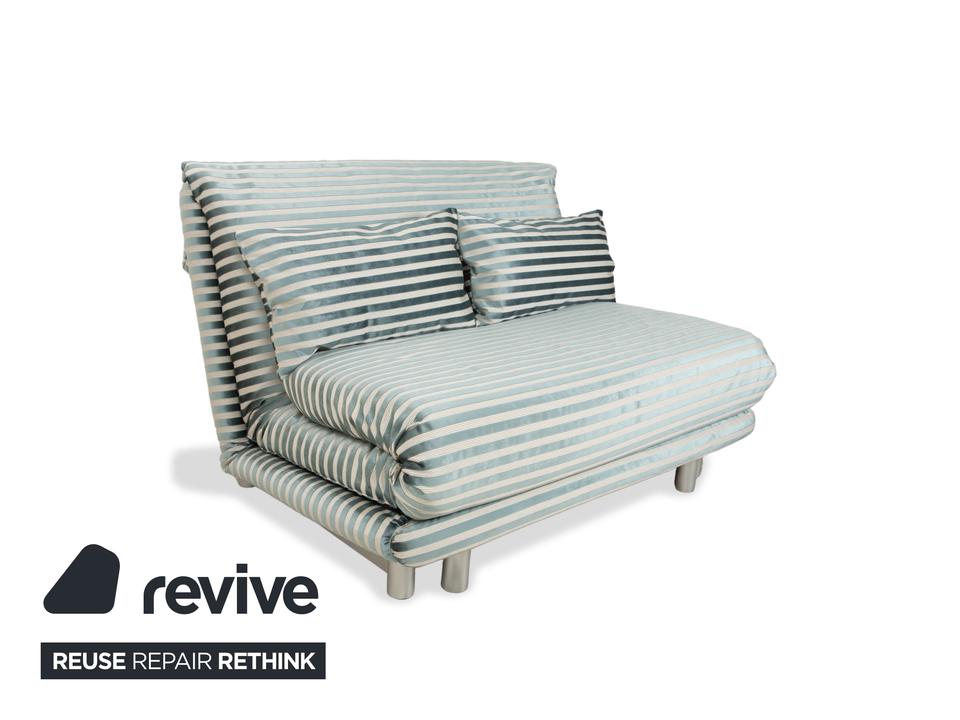 Ligne Roset Multy Zweisitzer Stoff Grün Silber gestreift ✨ – Bild 3