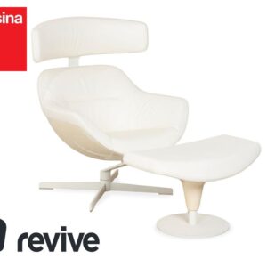 Cassina Auckland Leder Sessel Creme manuelle Funktion inkl.
