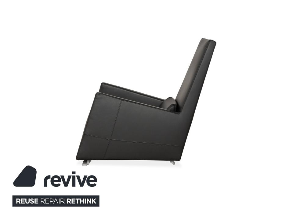 Ligne Roset Jul Leder Sessel Schwarz – Bild 12