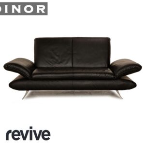 Koinor Rossini Leder Zweisitzer Schwarz manuelle Funktion Sofa ✨