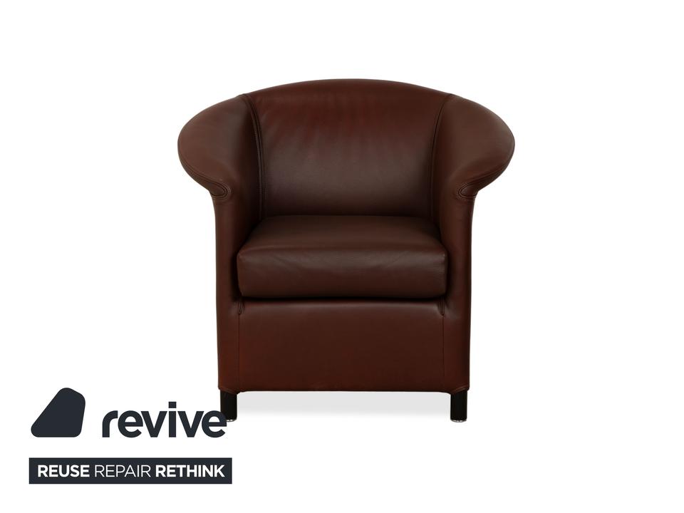 Wittmann Aura XL Leder 2x Sessel Braun Rot – Bild 16
