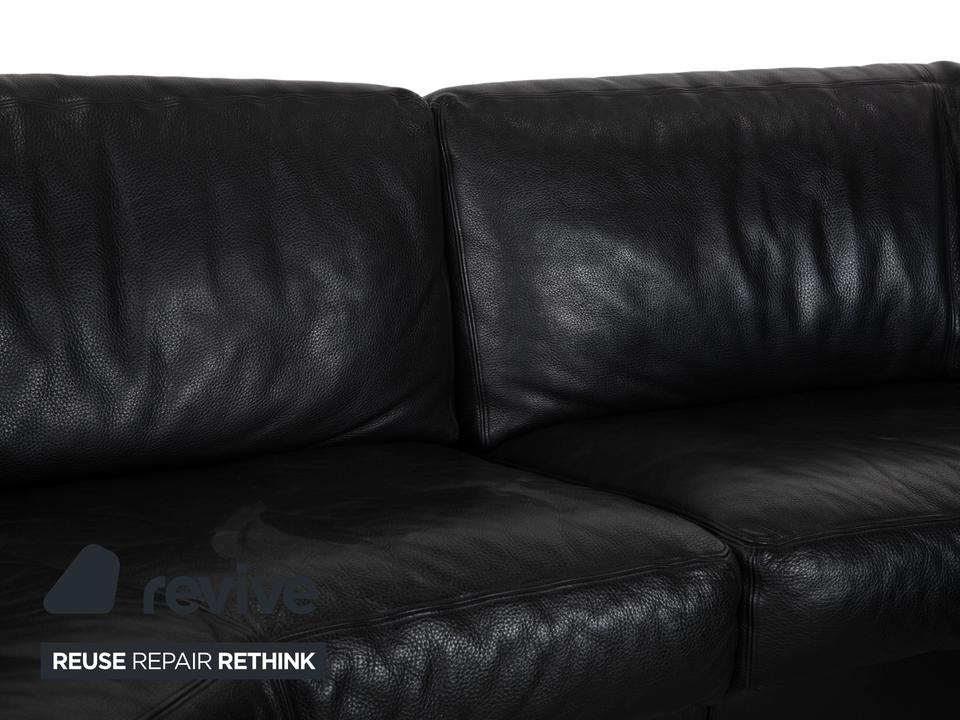 Artanova Medea Leder Ecksofa Schwarz Recamiere Rechts Sofa Couch – Bild 7