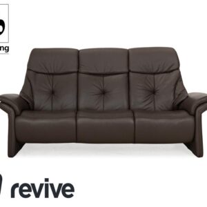 Musterring Leder Dreisitzer Braun Sofa Couch