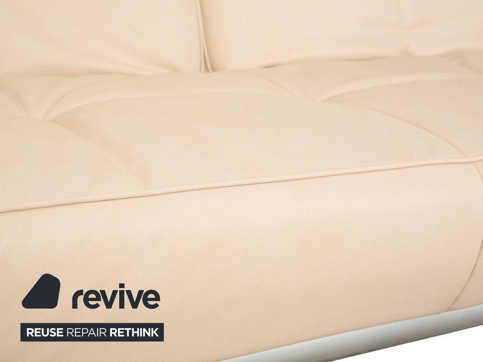 Ligne Roset Smala Dreisitzer Creme Beige veganes Leder manuelle – Bild 7