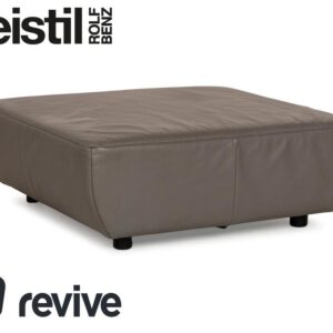 Freistil Rolf Benz Leder Hocker Grau