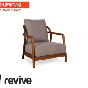 Flexform Alison Stoff Sessel Grau Holz