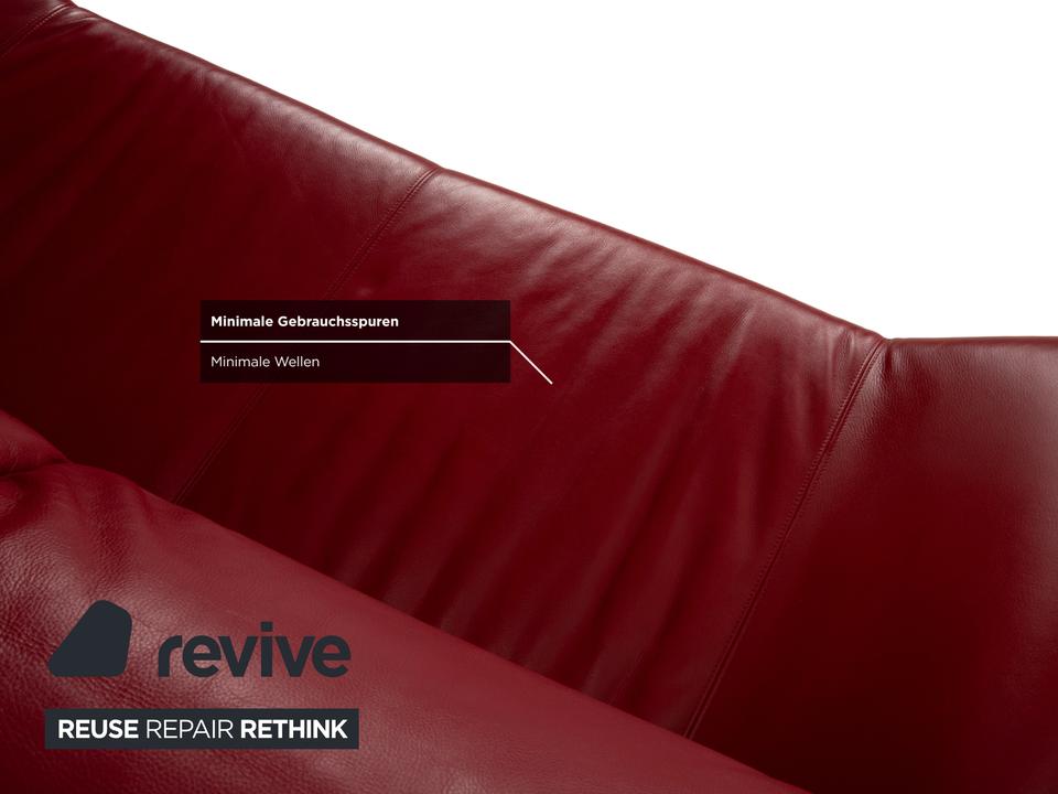 de Sede Leder Zweisitzer Rot Sofa Couch manuelle Funktion – Bild 11