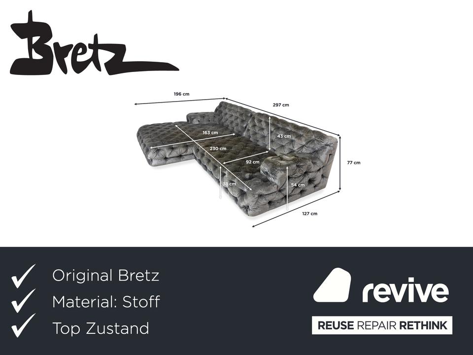 Bretz Cocoa Island Stoff Ecksofa Grau Sofa Couch Relaxsofa – Bild 2
