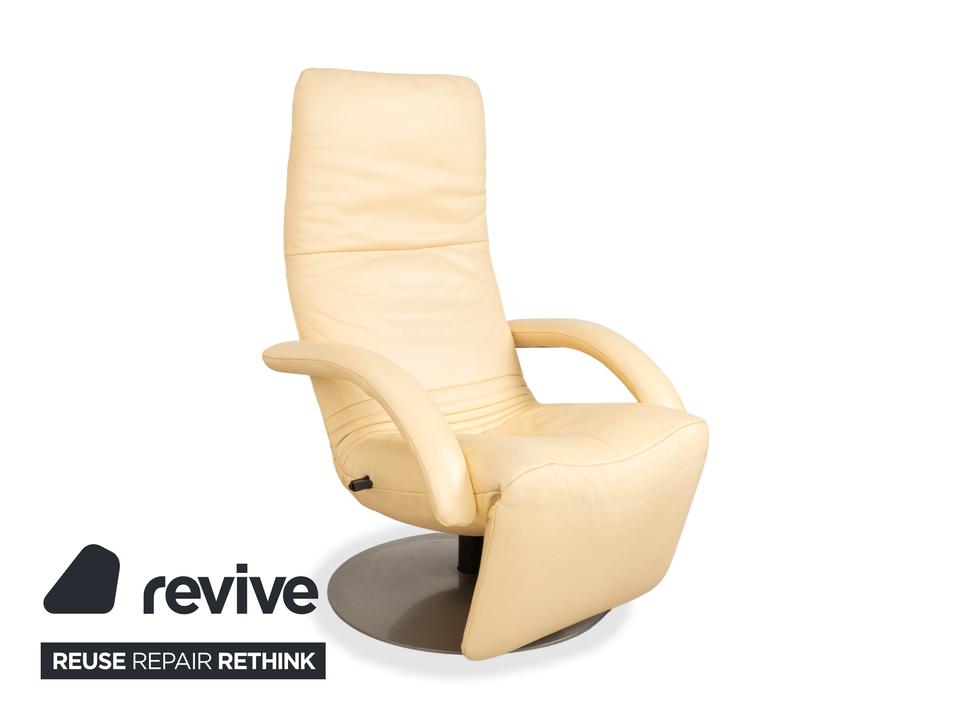 Jori Yoga Mono Move Leder Sessel Creme manuelle Funktion – Bild 3