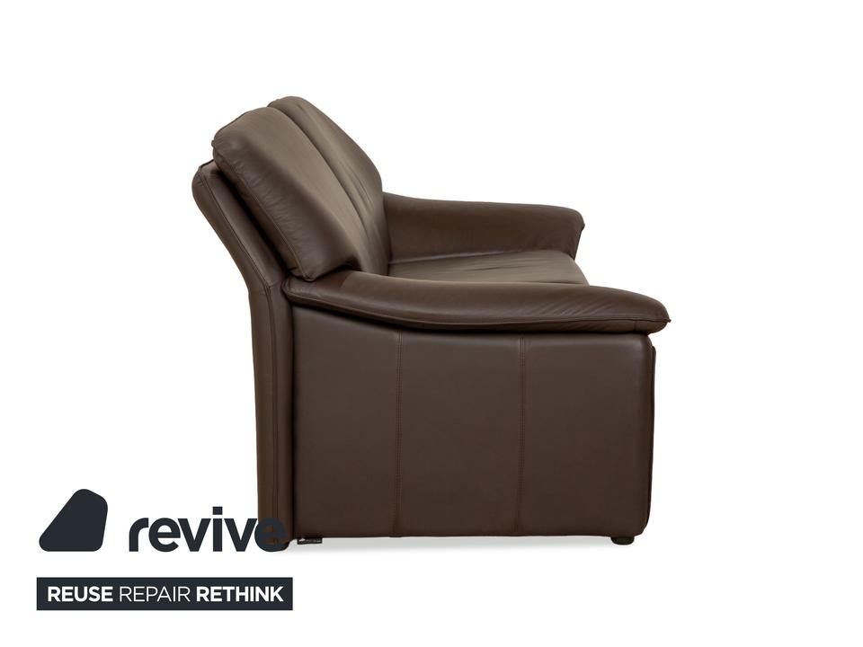 Laauser Atlanta Leder Zweisitzer Braun Sofa Couch – Bild 8