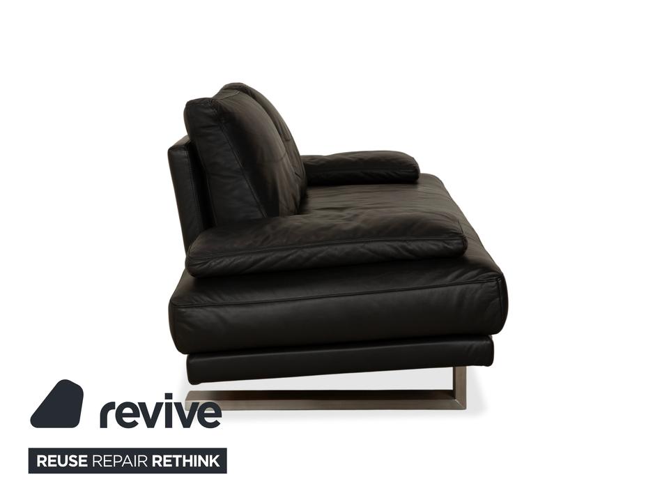 Rolf Benz 6600 Leder Zweisitzer Schwarz Sofa Couch – Bild 12