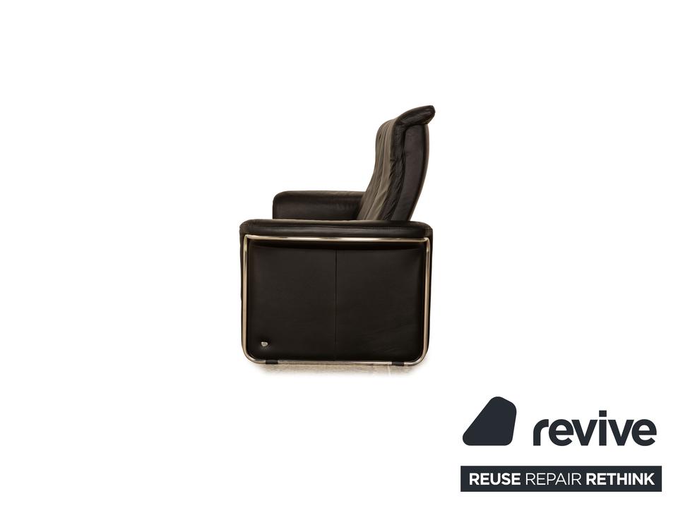 Stressless Soul Leder Dreisitzer Schwarz Sofa Couch manuelle – Bild 11