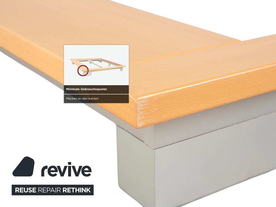 Ligne Roset Holz Bett Doppelbett Braun 200x180 cm – Bild 4