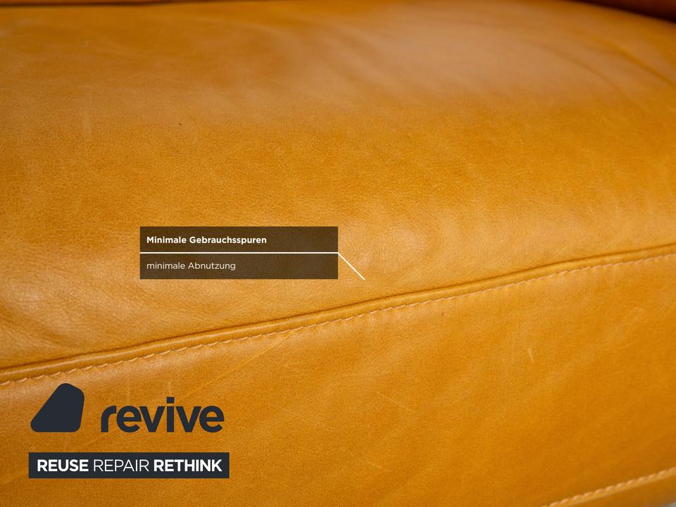 Willi Schillig Trovatoore Leder Zweisitzer Gelb Senf manuelle – Bild 9