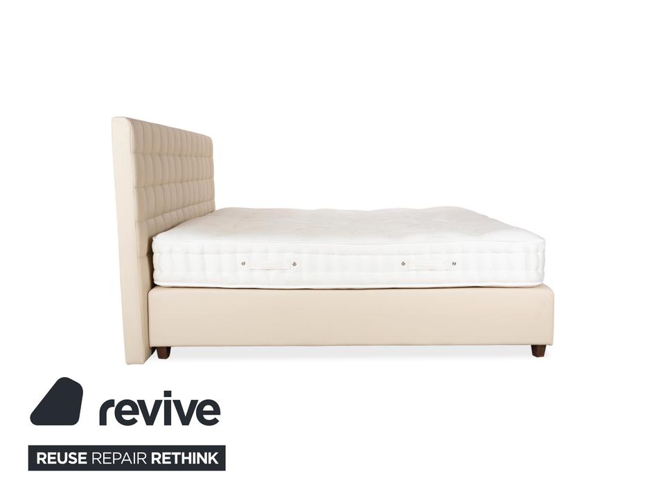 Boxspringliebe Stockholm Bett Kunstleder Creme Beige – Bild 11
