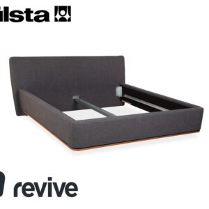 Hülsta Stoff Bett Grau Braun 180x200