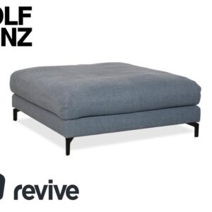 Rolf Benz Nuvola Stoff Hocker Blau Grau